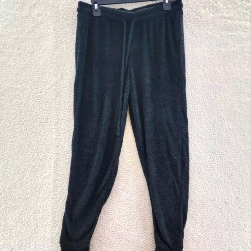 Ultra Flirt High Rise Drawstring Waist Teddy Joggers Pants Junior Size S